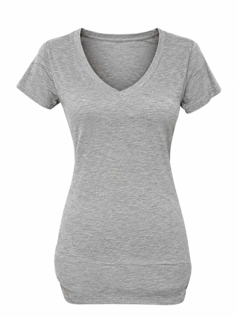 NWOT Decibel Grey, Short-sleeve 100% cotton V-neck T-shirt Large